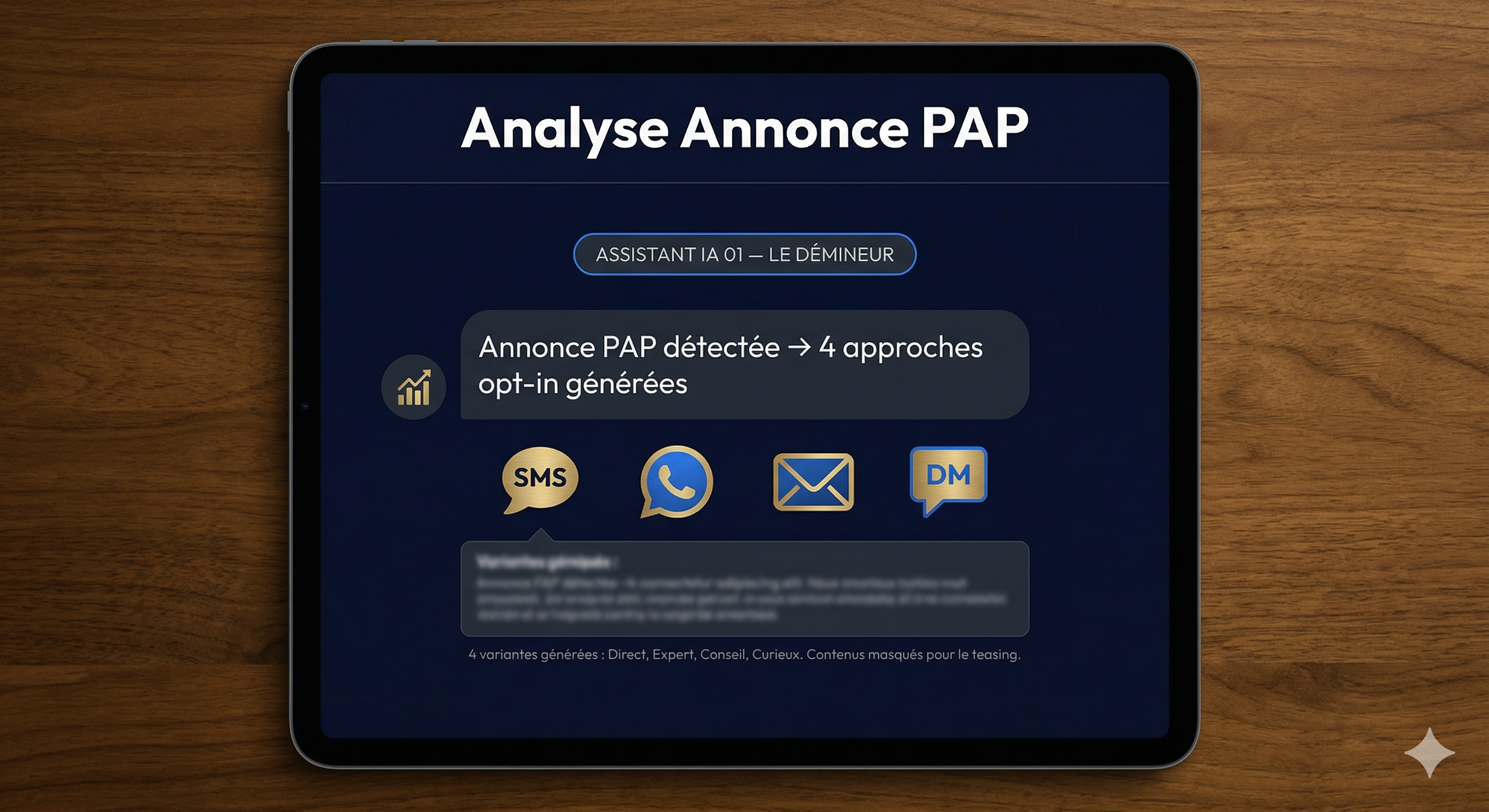 Assistant IA Démineur — analyse annonce PAP opt-in immobilier