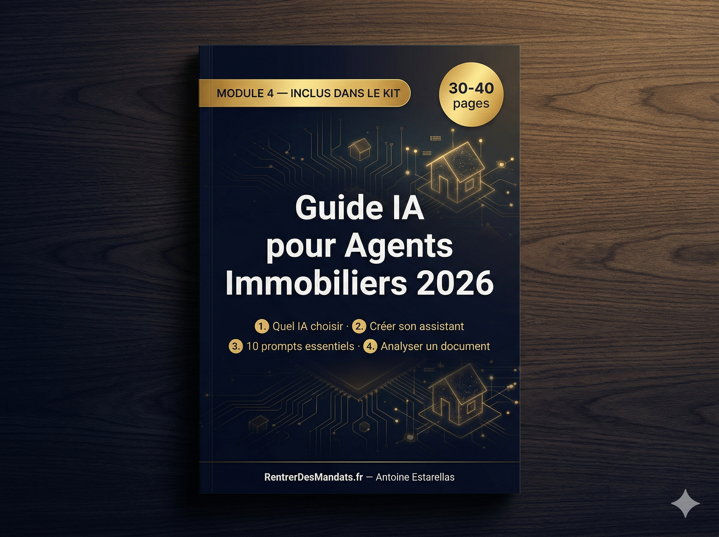 Guide IA pour agents immobiliers 2026 — comparatif ChatGPT Claude Gemini Mistral, 40 pages